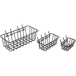 Dorman Hardware : DMH49845* ตะกร้าใส่ของ Peggable Wire Basket Set, 3-Pack