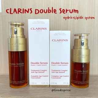 ✅ถูกที่สุด ของแท้ 💯 ‼️ Clarins Double Serum Complete Age Control Concentrate 30ml. - 50ml. คลาแรงส์ เซรั่มบำรุงผิว