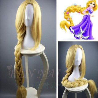 wc36 วิกราพันเซล วิกเจ้าหญิงราพันเซล วิกผมสีบลอนด์ผมเปียยาว 97-100cm.วิก RapunzelCosplay wig วิกผมแฟนซี