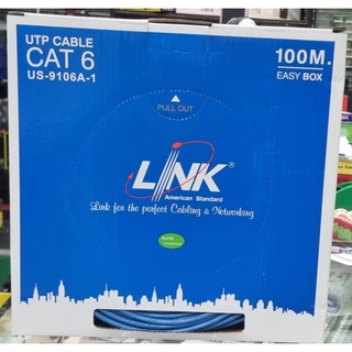 Linkแท้ CAT6 US9106A-1 ยาว100เมตร ออกใบกำกับภาษีได้ค่ะ