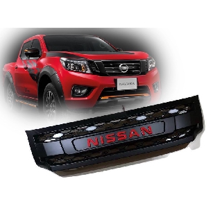 หน้าจังนาวาร่าแต่ง NAVARA NP300 2012-2019 โลโก้สีแดงมีไฟ Daylight 4 เม้ดสีขาว คุณภาพอย่างดี