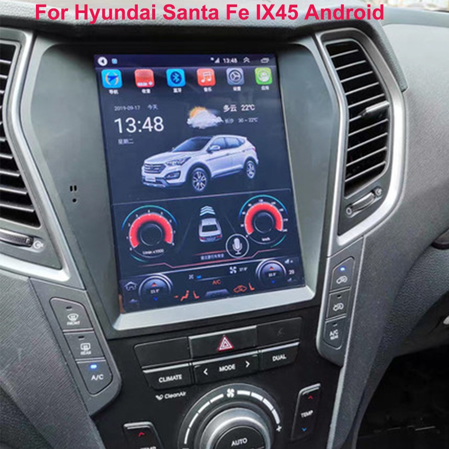 Android 15 Autoradio 9 Zoll Für Hyundai Santa Fe Ix45 (2012-2018) – Mit CarPlay, GPS, 8-Core, 4G/WiFi