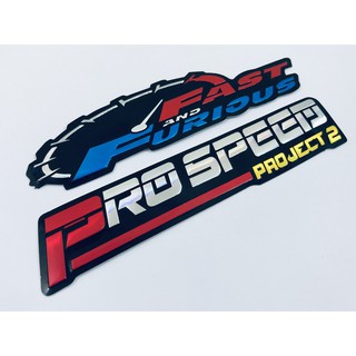 สติ๊กเกอร์ Pro Speed Fast สติกเกอร์ แต่งรถ Racing ติดรถ รถยนต์ รถกระบะ รถมอเตอร์ไซค์ 3D ตัวนูน ติดกระจก ข้างรถ ท้ายรถ