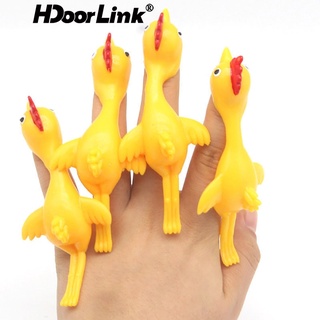 Hdoorlink หนังสติ๊กยางรูปไก่ของเล่นสําหรับเด็ก 5 ชิ้น