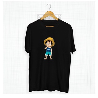 เสื้อยืดผ้าฝ้ายพรีเมี่ยม เสื้อยืด ผ้าฝ้าย พิมพ์ลายอนิเมะวันพีช LUFFY NGUPIL สไตล์ญี่ปุ่น โอเวอร์ไซซ์ สําหรับผู้ชาย และผู