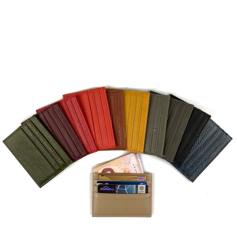 Clearance sale(ลดล้างสต๊อค)🌻พร้อมส่ง กระเป๋าใส่บัตร หนังแท้ #0695