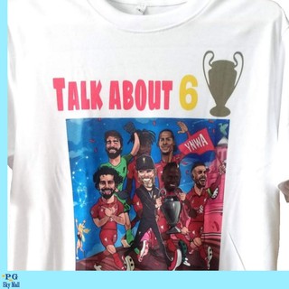 เสื้อลิเวอร์พูล Liverpool ลายการ์ตูนพาเหรดฉลองแชมป์ยุโรป Talk About Six Klopp Salah Henderson Mane Van Dijk Becker Origi