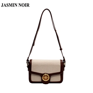 Jasmin NOIR กระเป๋าสะพายไหล่ สะพายข้าง ผ้าแคนวาส PU สําหรับผู้หญิง