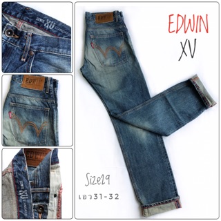 C78&gt;&gt;&gt;กางเกงยีนส์EDWIN ขากระบอก แบรนด์แท้ มือสองญี่ปุ่นสภาพใหม่มาก Made in Japan เอว31-32