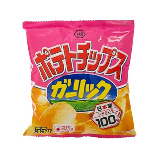 KOIKEYA Potato Chips Garlic 55g มันฝรั่งฮอกไกโด อบกรอบ ธรรมชาติ 100% บรรจุ 55 กรัม จากญี่ปุ่น