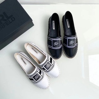 Karl Lagerfeld Kamini Insignia Espadrille รองเท้าส้นแบน สําหรับสตรี 2022