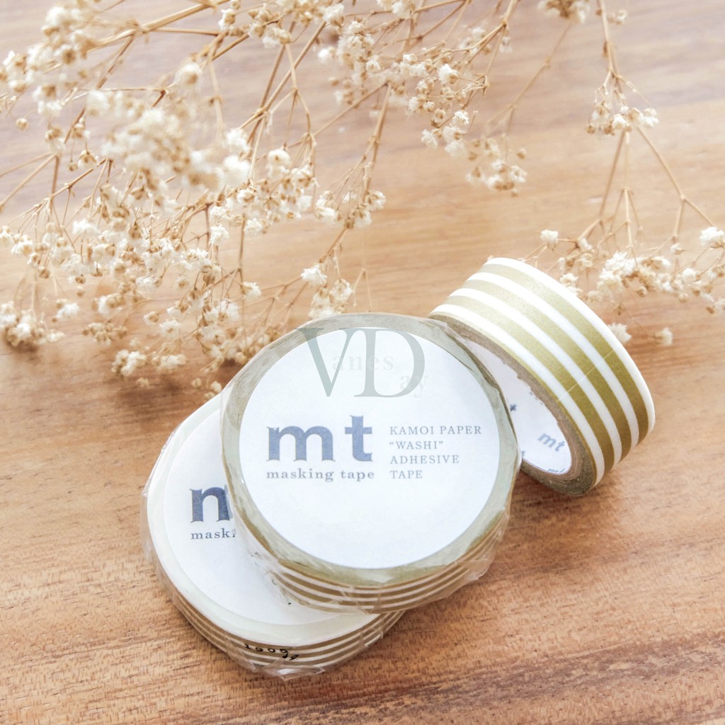 MT01D390: MT Deco Washi Tape Border Gold