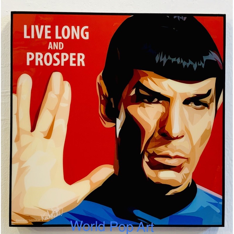 กรอบรูป Spock#สป็อค#Star Trek#Worldpopart#กรอบรูปวิทยาศาสตร์พร้อมแขวนเคลือบเงาไว้อย่างดี