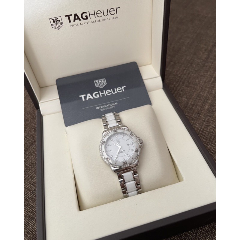 ❌ปิดการขายหน้าเพจ❌Tag Heuer Formula 1 Quartz Women's Diamond Watch สีขาว หลักเพชร ของแท้100% สภาพใหม่ 95% up++