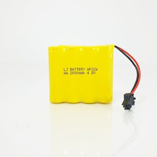 แบตเตอรี่ ขนาด 4.8 V 2000 mAh สองสาย แจ็คดำ