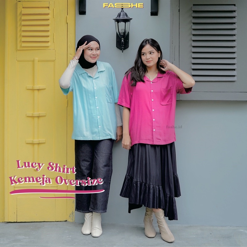 Kemeja Lucy SHIRT / OVERSIZE SHIRT / WOMEN& 39;S SHORT SHIRT / PLAIN SHIRT / WOMEN& 39;S SHIRT / SHI