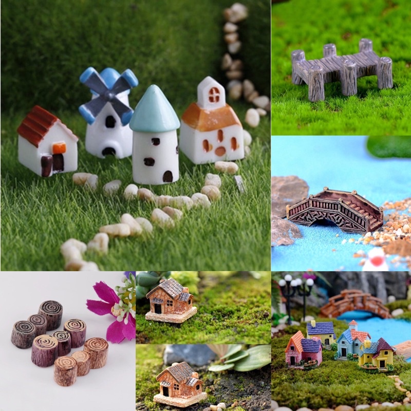 บ้านจิ๋ว สะพานจิ๋ว เรซิ่นแต่งสวน จัดสวนถาด🇹🇭