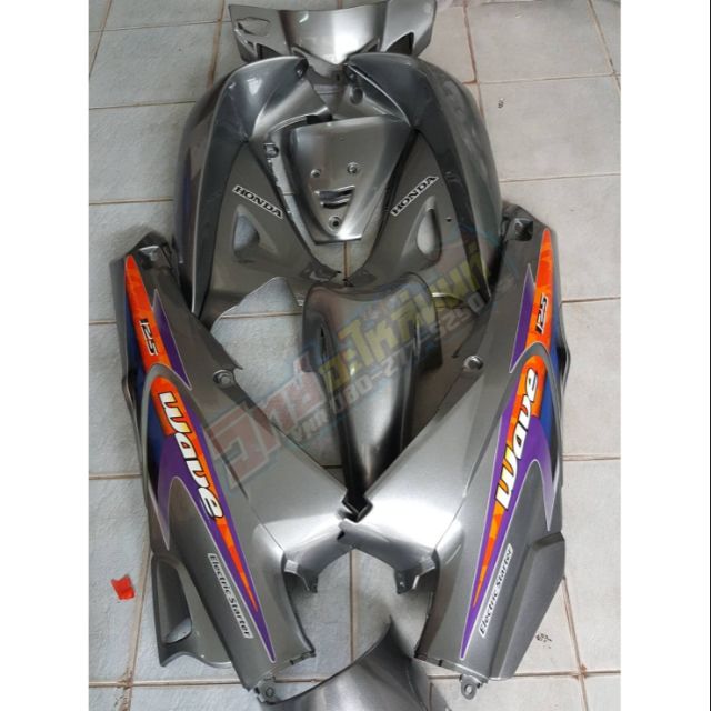 ชุดสีW125 S หัวเถิก เบ้ากุญแจกลม สีเทา