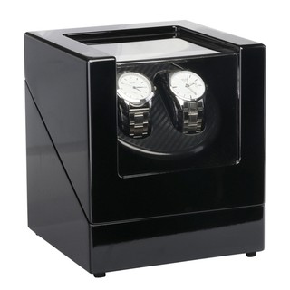 Watch Winder กล่องหมุนนาฬิกา ออโตเมติก แบบอโตเมติก 2 เรือน สีดำ/สีดำ - FKWWBLBLNS1200001