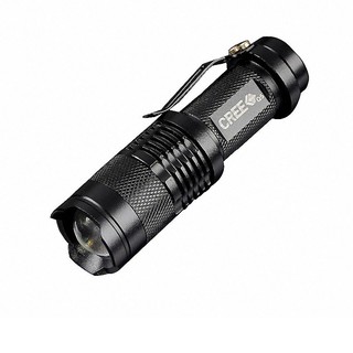 ﻿Mini led torch ไฟฉายจิ๋วแรงสูง สว่างจับใจ CREE 14500 รุ่น SK68 สามารถใช้ถ่าน AA สี Black