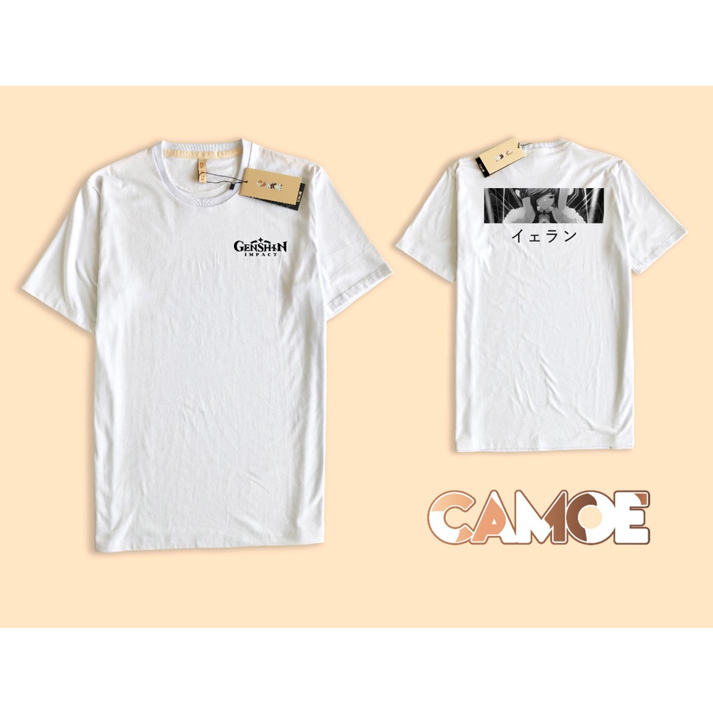 Genshin Impact Yelan Japan Gaming เสื้อยืดด้านหน้าและด้านหลัง