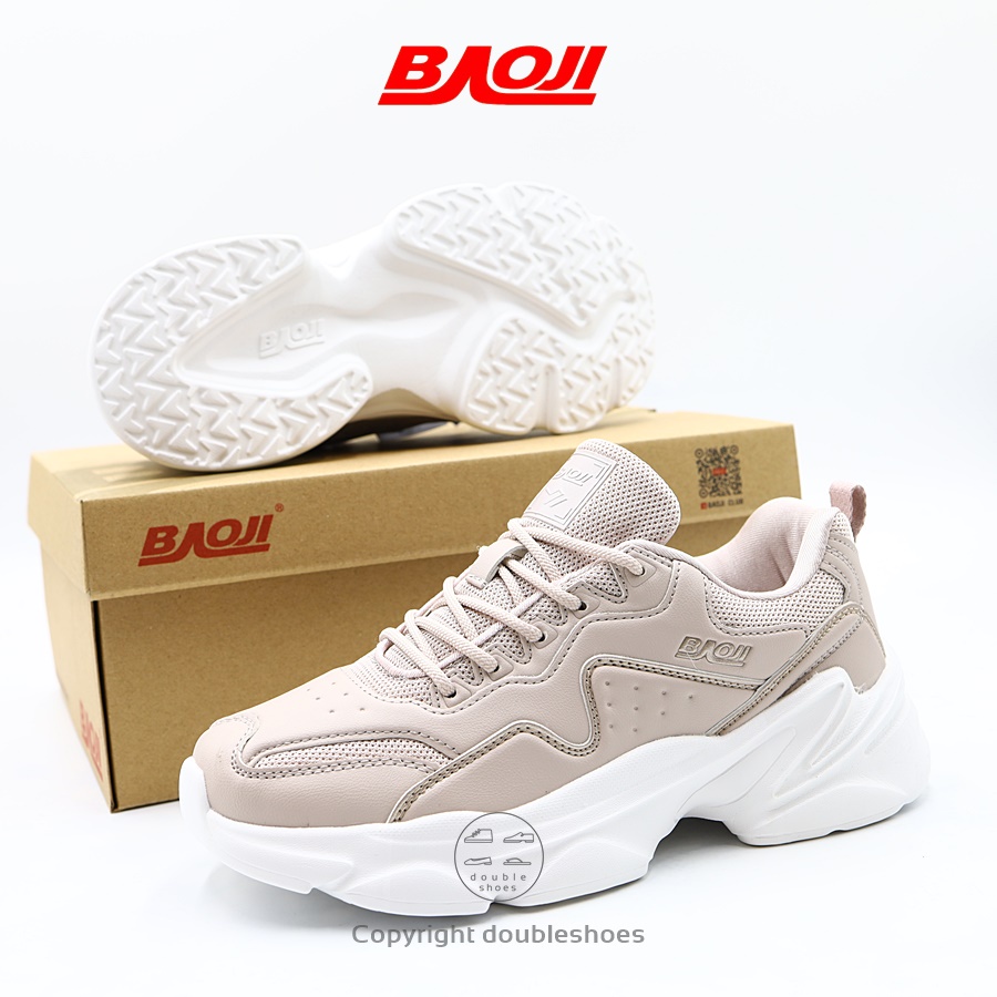 BAOJI (BJW743) รองเท้าผ้าใบหญิง รองเท้าออกกำลังกาย สีชมพู รุ่น ไซส์ 37-41