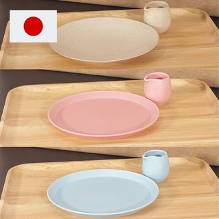 ชุดจานขนมหวาน จานเซรามิคกลม เหยือกมินิสีพาสเทล จานชามจากญี่ปุ่น (Made in Japan)