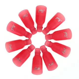 Monja ชุดคลิปหนีบเล็บ สําหรับล้างสีน้ำยาทาเล็บ 10 ชิ้น nail uv gel polish soak off removal clips