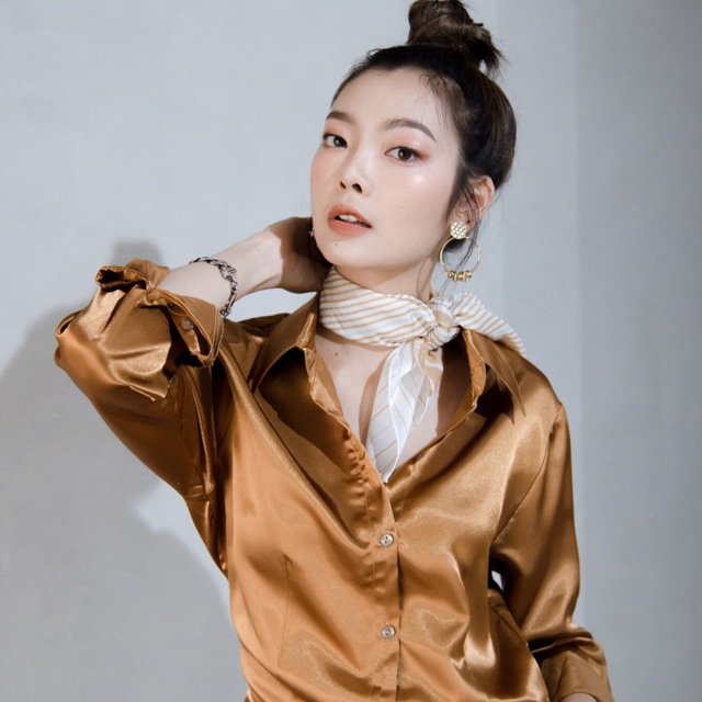 Luxury Japanese Satin Shirt | Gold ✨⚡️