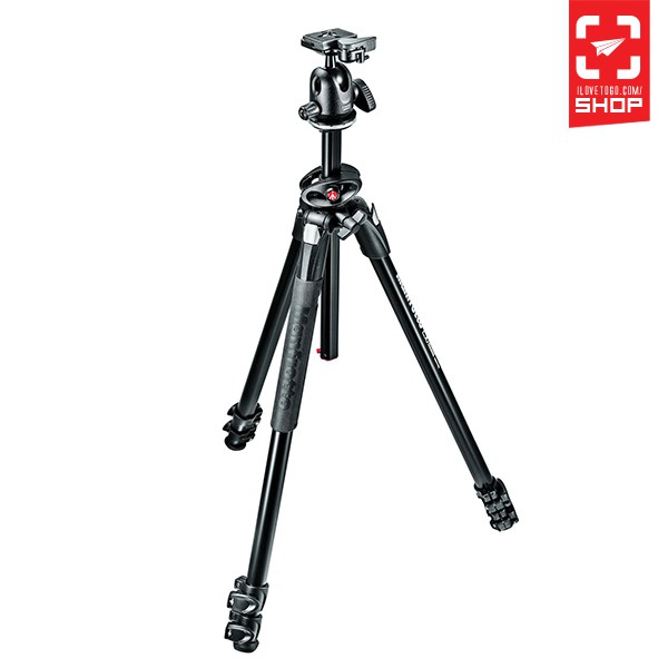 ขาตั้งกล้อง Manfrotto 290 DUAL Kit, Alu 3 sec. tripod w/ 90°column and ball head