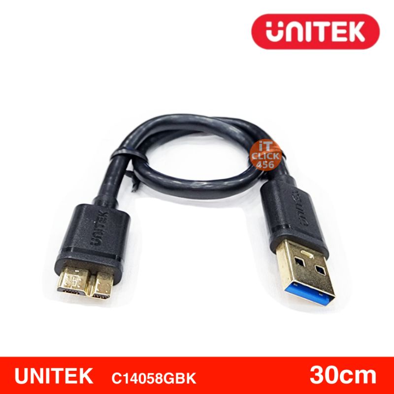 สายUSB3.0 ยาว 30cm UNITEK แบบสายสั้นสำหรับHarddisk External(C14058GBK)