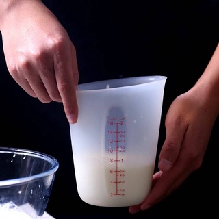 ถ้วยตวงซิลิโคน 500 ml. สำหรับหยอดของเหลว จุ่มช็อคโกแลต ชั่งตวง