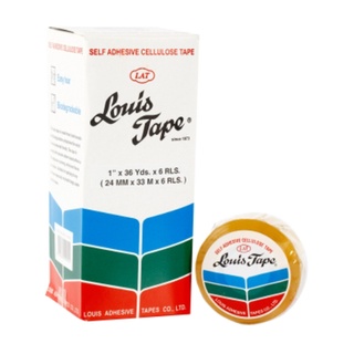 Louis Tape เทปใส 1 นิ้วx36 หลา  (แพ็ก 6 ม้วน)