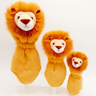 [WICO&amp;Golf]Golf  Club Cover Wild  Animal Stuffed Lion Set /ไม้หัวกอล์ฟคลับชุดป้องกัน/Animal  Lion golf Head cover