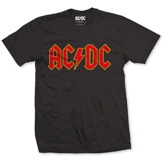 T-shirt  ใหม่ เสื้อยืด ผ้าฝ้าย พิมพ์ลายโลโก้วงร็อค ACDC พลัสไซซ์ สีดํา คุณภาพสูง สําหรับผู้ชายS-5XL