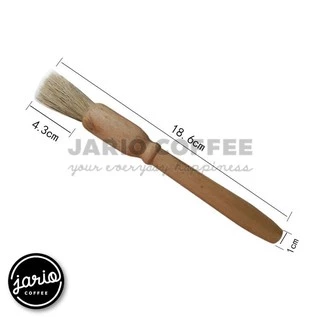 Jario แปรงปัดผงกาแฟ ด้ามจับไม้ แปรงกาแฟ Wooden Coffee Brush