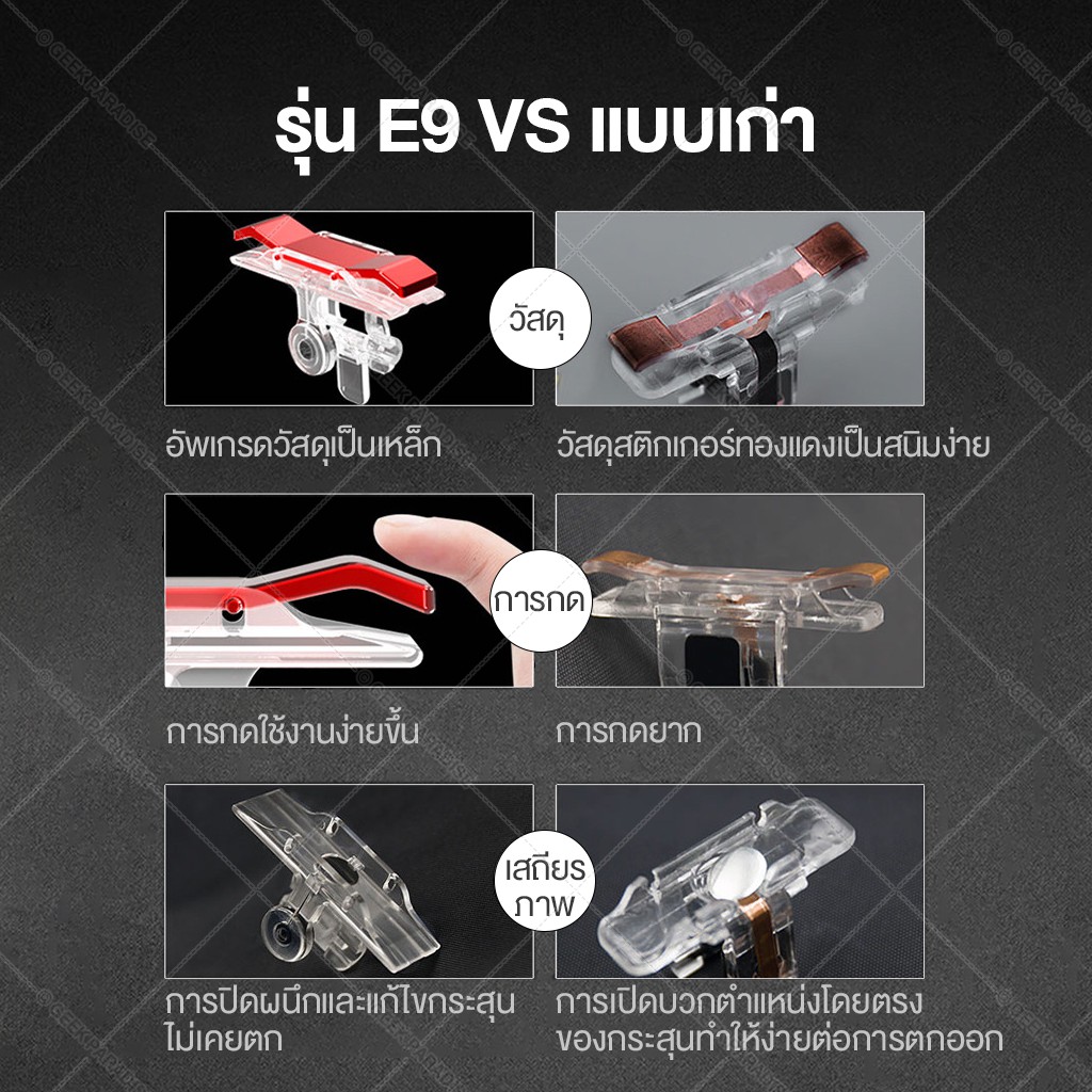 GE0000188 จอยเกมส์รุ่น E9 จอยเกมส์พับจี PUBG SHOOTING TAP Joystick จอยสติ๊ก จอยยิง ปุ่มช่วยยิง ใช้ได้กับมือถือทุกรุ่น
