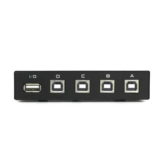 4 Ports USB 2.0 Sharing Switch Switcher Adapter Box For PC Scanner Printer รุ่น1A4B