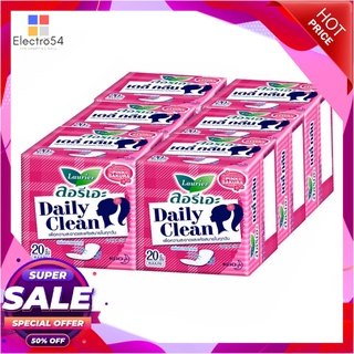 ลอรีเอะ เดลี่ คลีน แผ่นอนามัย กลิ่นพิงค์ ซากุระ 20 ชิ้น แพ็ค 6 ห่อ ผลิตภัณฑ์สำหรับผู้หญิง Laurier Daily Clean Panty Line
