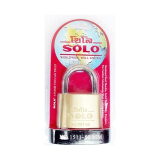 กุญแจสปริง SOLO 1511-50 50 มม.SOLO 50MM 1511-50 PB PADLOCK SINGLE