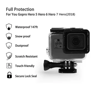 เคสกันน้ำ GoPro 7 Black / 6 / 5 Waterproof Housing กล้อง GoPro Hero และฟิลเตอร์สำหรับดำน้ำ