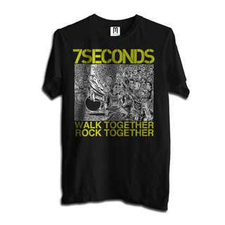 เสื้อผ้าผชSevensecond-walk TOGETHER เสื้อเชิ้ตฮาร์ดคอร์ สไตล์พังก์ - สีดําS-5XL