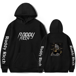 เสื้อกันหนาว มีฮู้ด ผ้าฝ้าย ลาย Roddy Ricch สําหรับผู้ชาย 2020 JZ