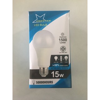 หลอดไฟ bulb led 15w หลอดขั้วเกลียว e 27 แสงขาว,วอล์ม ONESTAR วันสตาร์