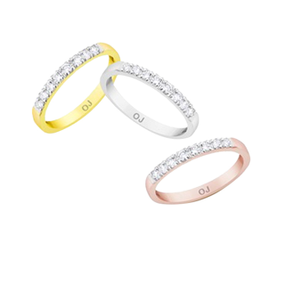 [ผ่อน 0% 10 เดือน] OJ GOLD แหวนเพชรแท้ ทองแท้ น้ำ 100 มีใบรับประกัน ส่งฟรี kerry แหวนทองคำขาว ORLEANS 2