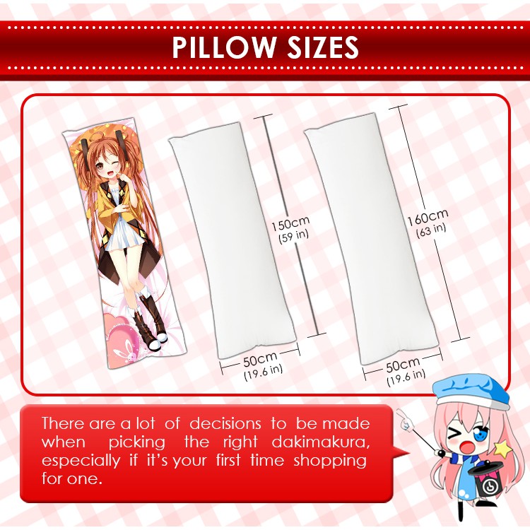 Kafuu Chino Japanese Anime Dakimakura GochiUsa Hug Body Pillow Case Cover 59"