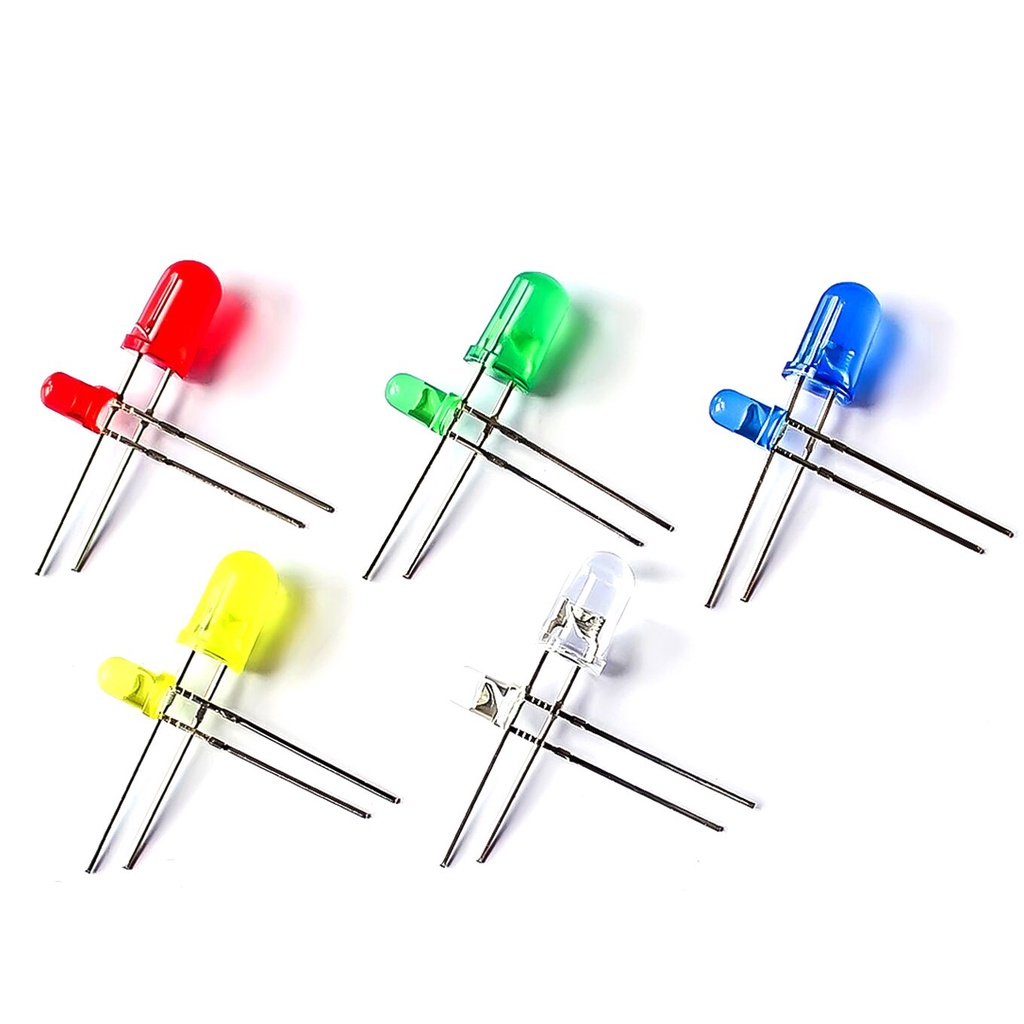 10pcs 3mm 5mm LED Light Assorted Kit DIY LEDs Set White Yellow Red Green Blue