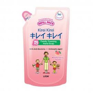 Kirei Kirei โฟมล้างมือ คิเรอิ คิเรอิ กลิ่น พีช Moisturizing Peach ชมพู ชนิดถุงเติม 200 ml.