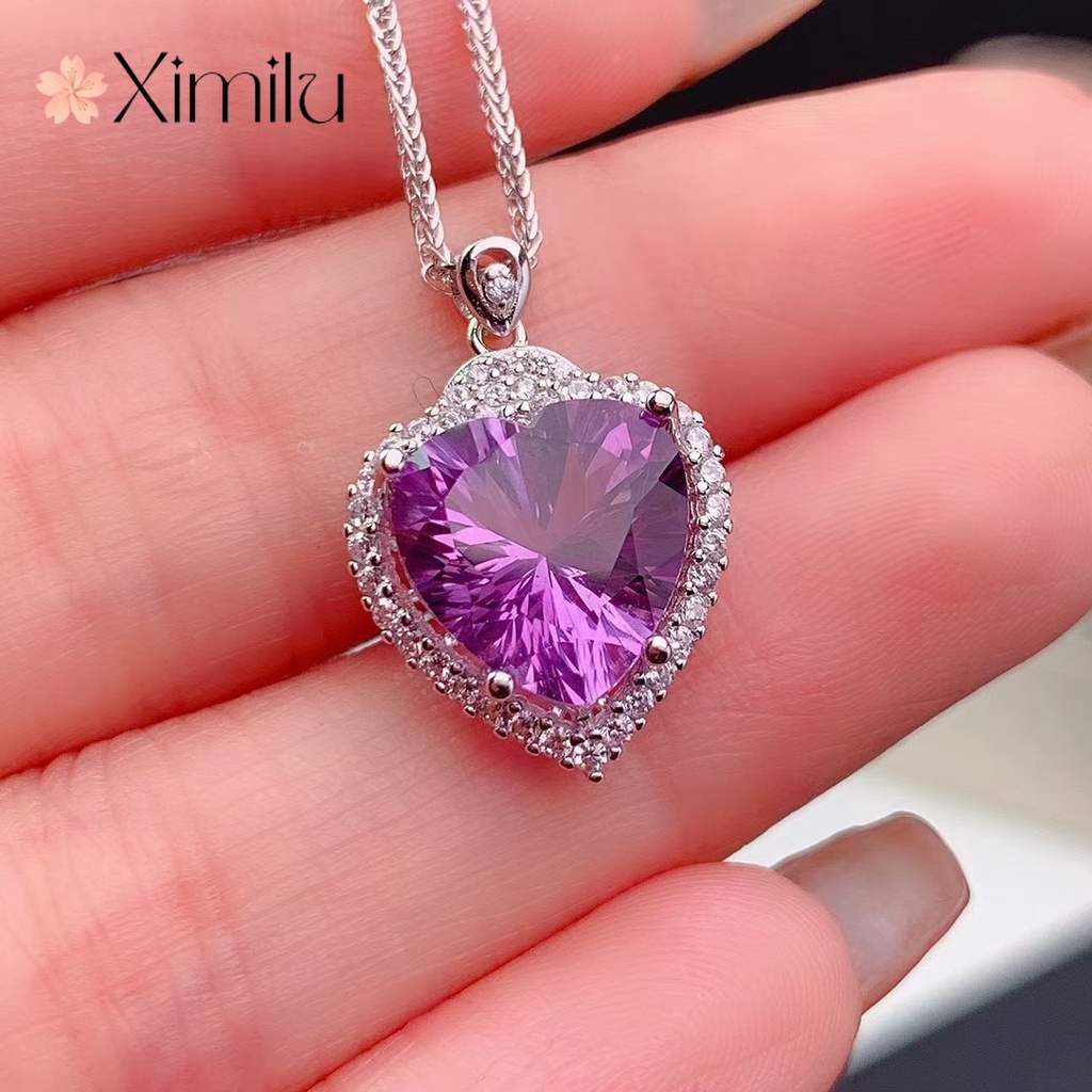 Original Profound Luxury Zircon Amethyst Heart