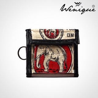 Wallet bag กระเป๋าสตางค์ ลายช้างแดง ขนาด 13*11 ซม. (A031)